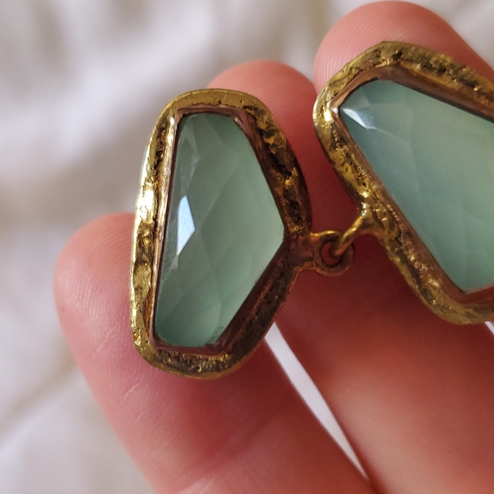 Natural stone drop earrings - Picture 4 of 6
